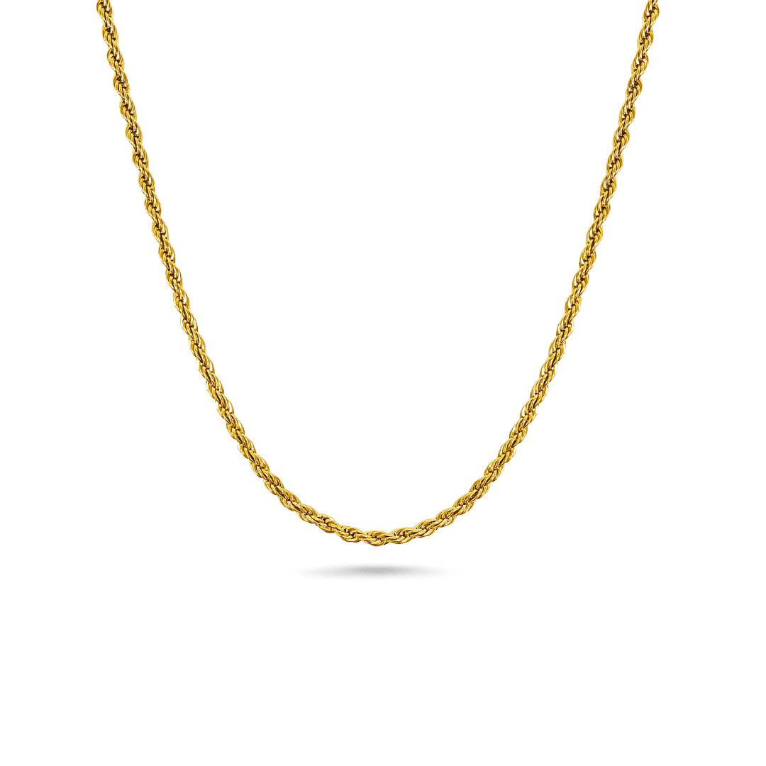 Gold Adjustable Rope Chain Necklaces IceLink-RAN   